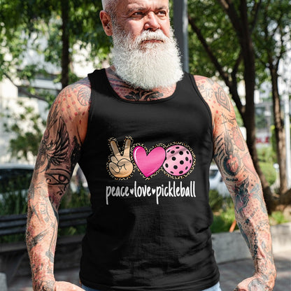 Funny Pickleball Shirt, Pickleball Lover Unisex T-Shirt/Hoodie/Sweatshirt HLT00 - Peace Love Pickleball Cute Pickleball Lover Women Girls T-Shirt