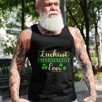 Patrick Day Shirts for Family, Funny Patrick Day shirts, st patrick's day Unisex T-Shirt/Hoodie/Sweatshirt HLT00 - Luckiest Pharmacist Ever Shamrock Irish St Patrick Day T-Shirt