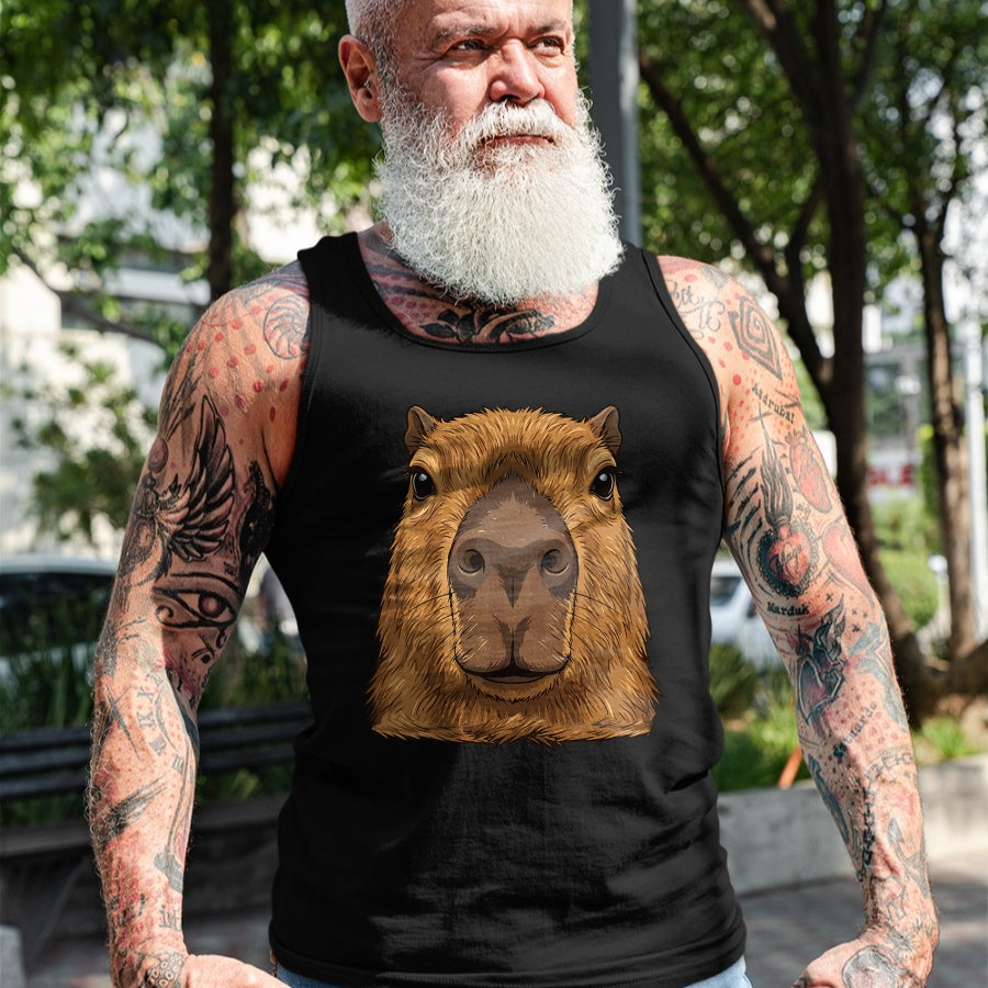 Cute Capybara Shirt, Funny Capybara Unisex T-Shirt/Hoodie/Sweatshirt HLT00 - Capybara Face Cute Animal Capybaras Lover T-Shirt