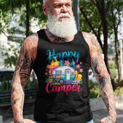 Funny Camping Shirt, Gift For Camping Lover Unisex T-Shirt/Hoodie/Sweatshirt HLT00 - Funny Happy Camper Camping Apparel Trailer RV Kids Women T-Shirt