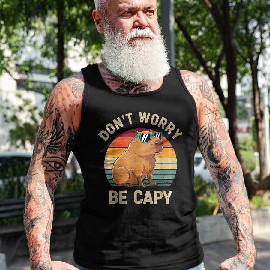 Cute Capybara Shirt, Funny Capybara Unisex T-Shirt/Hoodie/Sweatshirt HLT00 - Dont Worry Be Capy Capybara T-Shirt, Women, Purple, X-Small