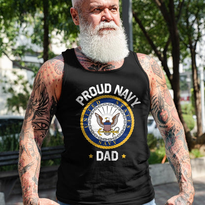 Gift for Dad Shirt, Funny Dad Unisex T-Shirt/Hoodie/Sweatshirt HLT00 – \United States Navy Father_s Day Proud Navy Dad Collegiate T-Shirt
