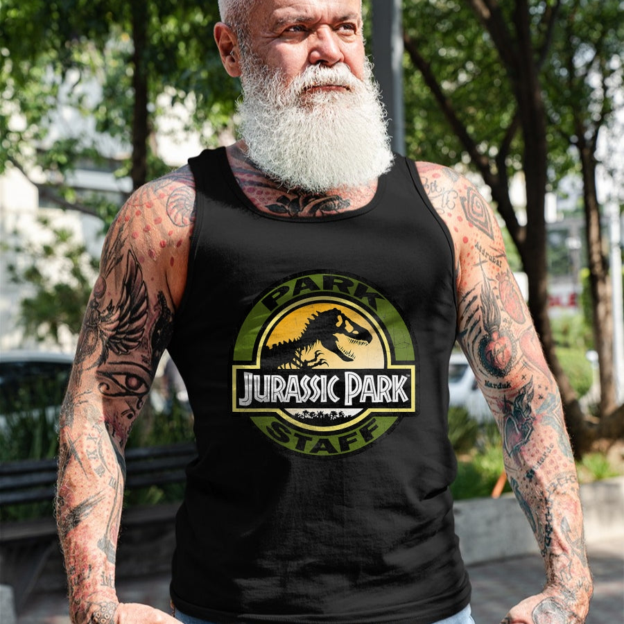 Best Dinosaur Lover Shirt, Funny Dinosaur UnisexT-Shirt/Hoodie/Sweatshirt HLT00 - Jurassic Park Staff Retro Distressed Logo Graphic T-Shirt T-Shirt