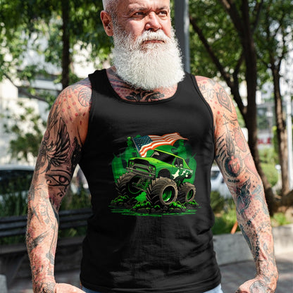 Patrick Day Shirts for Family, Funny Patrick Day shirts, st patrick's day Unisex T-Shirt/Hoodie/Sweatshirt HLT00 - Funny Leprechaun Monster Truck Shamrock St Patrick Day Boys T-Shirt