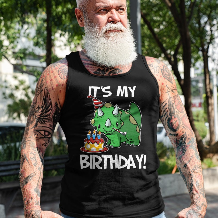 Best Dinosaur Lover Shirt, Funny Dinosaur UnisexT-Shirt/Hoodie/Sweatshirt HLT00 - OKAI Birthday Tees Unisex-Kids Triceratops Dinosaur Birthday T-Shirt, Black, Small