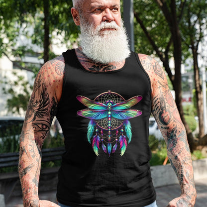Native American T-Shirts, Vintage Native American Unisex T-Shirt/Hoodie/Sweatshirt HLT00 - Dragonfly Dream Catcher - Native American Dreamcatcher