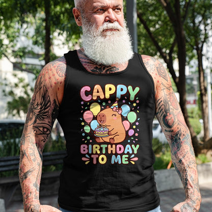 Cute Capybara Shirt, Funny Capybara UnisexT-Shirt/Hoodie/Sweatshirt HLT00 - Cappy Birthday Capybara Birthday to Me T-Shirt