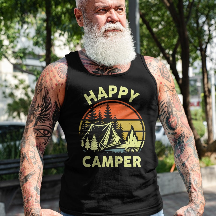 Funny Camping Shirt, Gift For Camping Lover Unisex T-Shirt/Hoodie/Sweatshirt HLT00 - One Happy Camper Toddler Boy Funny Camping Campfire Puns T-Shirt