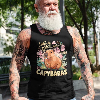 Cute Capybara Shirt, Funny Capybara Unisex T-Shirt/Hoodie/Sweatshirt HLT00 - Capybara Cute Just a Girl who Loves Capybaras T-Shirt