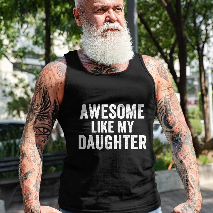Gift for Dad Shirt, Funny Dad Unisex T-Shirt/Hoodie/Sweatshirt HLT00 – Awesome Like My Daughter Funny Father’s Day Humor Proud Dad T-Shirt