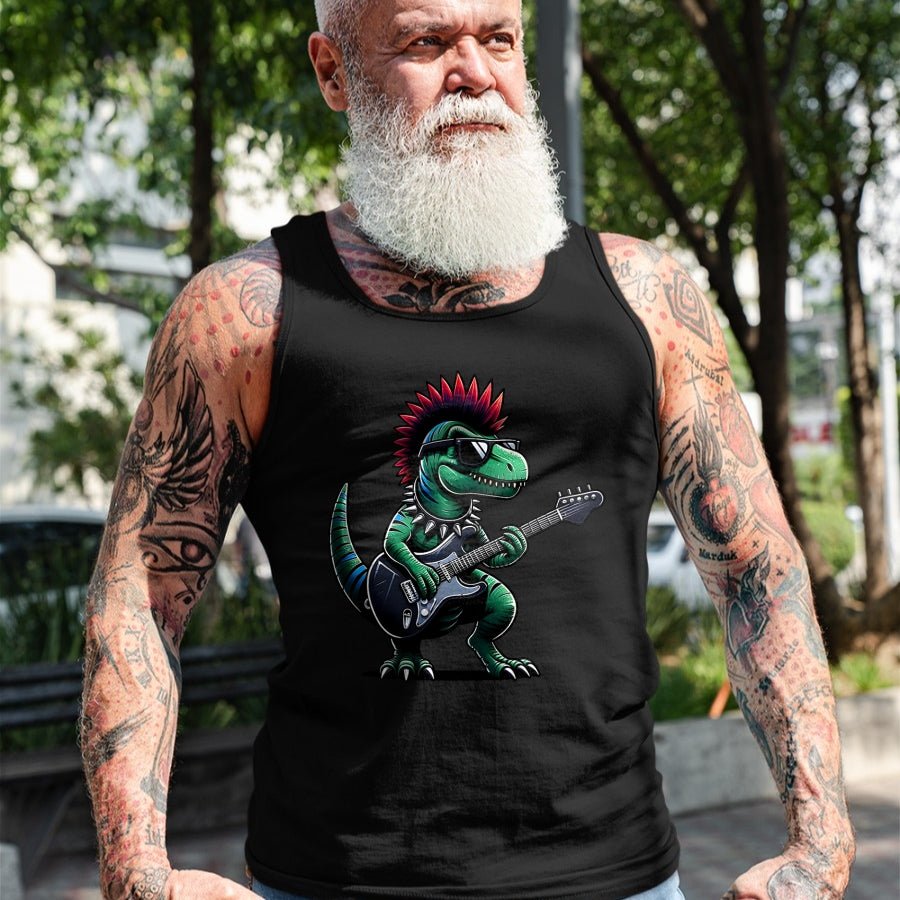 Guitar Lover Shirt, Funny Guitar UnisexT-Shirt/Hoodie/Sweatshirt HLT00 - Cute Punk Dinosaur, Rock_n Roll Goth Dino, Guitar Band Funny T-Shirt