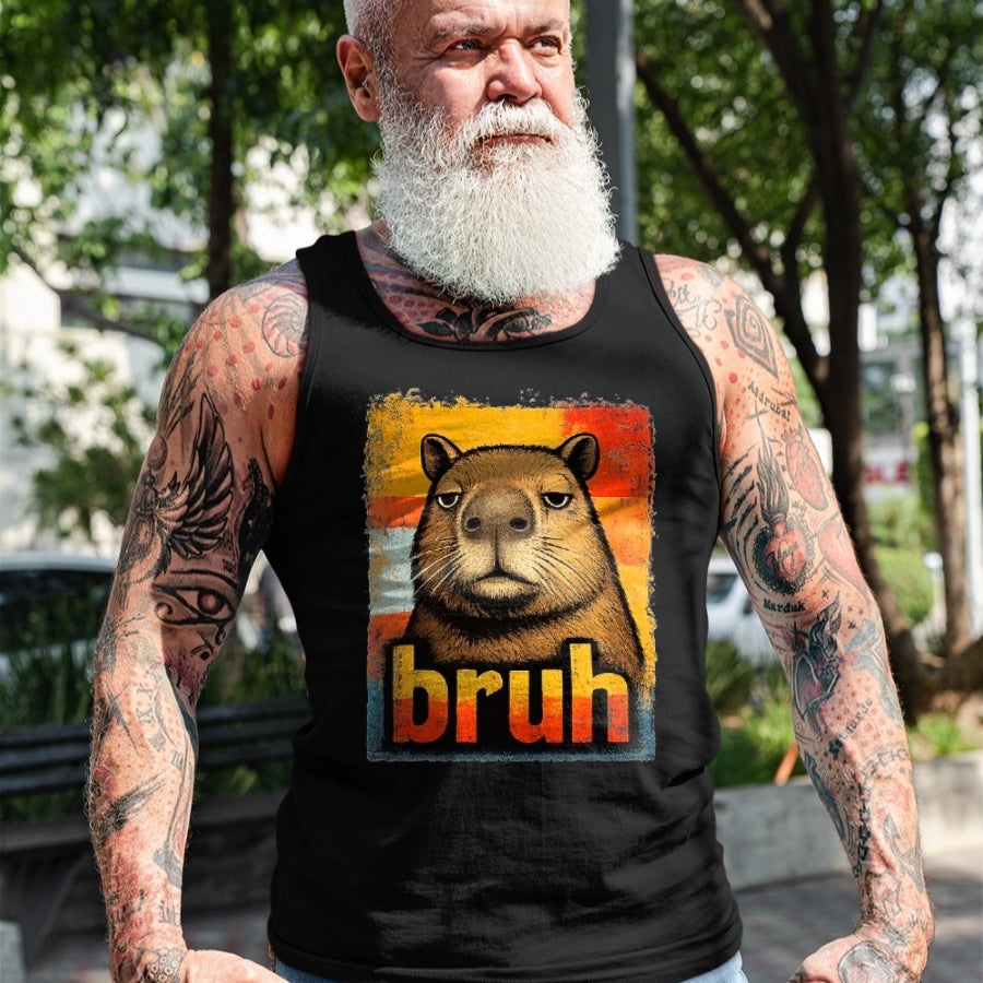 Cute Capybara Shirt, Funny Capybara Unisex T-Shirt/Hoodie/Sweatshirt HLT00 - Funny Graphic Meme Capybara Bruh for Boys Girls Men Women T-Shirt