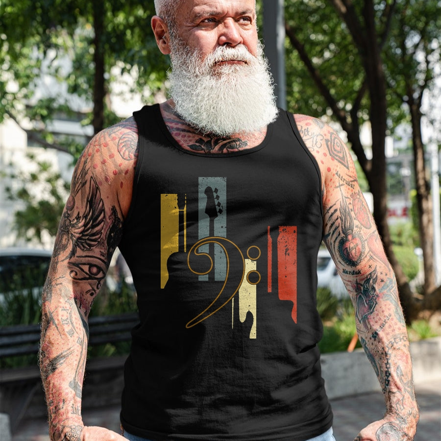 Guitar Lover Shirt, Funny Guitar UnisexT-Shirt/Hoodie/Sweatshirt HLT00 - Bass Clef Vintage Bass Guitar Players Music Vintage Guitar T-Shirt