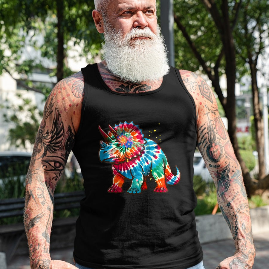 Best Dinosaur Lover Shirt, Funny Dinosaur UnisexT-Shirt/Hoodie/Sweatshirt HLT00 - Tie Dye Color Triceratops Tie Dyed Dinosaur Prehistoric Dino T-Shirt