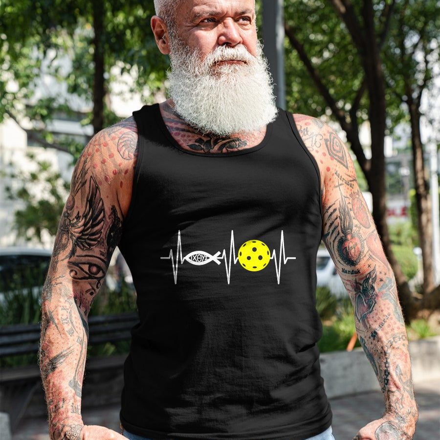 Funny Pickleball Shirt, Pickleball Lover Unisex T-Shirt/Hoodie/Sweatshirt HLT00 - Christian Shirt Pickleball Player Ichthys Jesus Fish Symbol T-Shirt