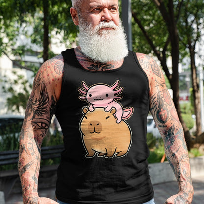 Cute Capybara Shirt, Funny Capybara Unisex T-Shirt/Hoodie/Sweatshirt HLT00 - Capybara Axolotl Kawaii Animal T-Shirt