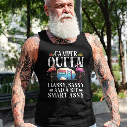 Funny Camping Shirt, Gift For Camping Lover Unisex T-Shirt/Hoodie/Sweatshirt HLT00 - Funny Camper Queen Sassy Gift for Women RV Camping Lovers T-Shirt