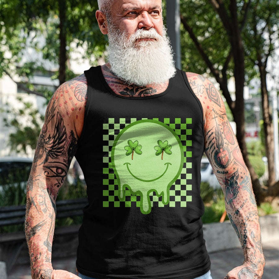 Patrick Day Shirts for Family, Funny Patrick Day shirts, st patrick's day Unisex T-Shirt/Hoodie/Sweatshirt HLT00 - Retro Groovy St Patrick Day Hippie Shamrock Funny Matching T-Shirt