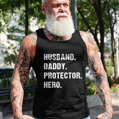 Best Wife Shirt, Wife and Husband Unisex T-Shirt/Hoodie/Sweatshirt HLT00 - Husband Daddy Protector Hero Fathers Day Gift For Dad Wife T-Shirt