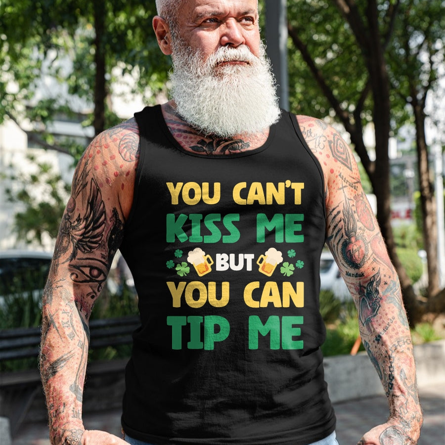 Patrick Day Shirts for Family, Funny Patrick Day shirts, st patrick's day Unisex T-Shirt/Hoodie/Sweatshirt HLT00 - You Cant Kiss Me But You Can Tip Me St Patrick Day Bartender T-Shirt (1)