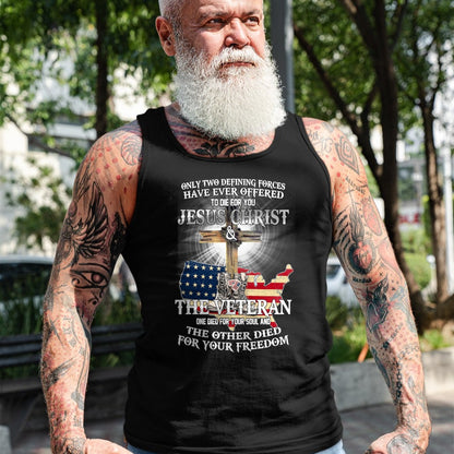 Best Thanksgiving Family Shirt , Funny Thanksgiving UnisexT-Shirt/Hoodie/Sweatshirt HLT00 - Jesus And Veteran, Died For Your Soul And Your Freedom T-Shirt