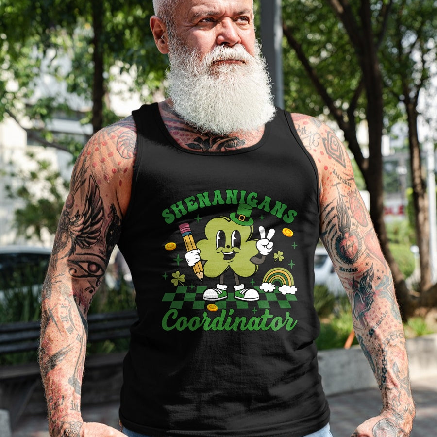Patrick Day Shirts for Family, Funny Patrick Day shirts, st patrick's day Unisex T-Shirt/Hoodie/Sweatshirt HLT00 - Shenanigans Coordinator Teacher Life Shamrock St Patrick Day T-Shirt