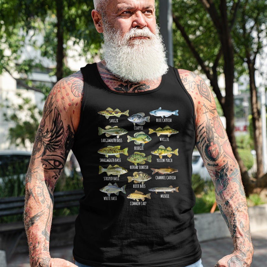 Funny Fishing Shirt, Gift For Fishing Lover Unisex T-Shirt/Hoodie/Sweatshirt HLT00 - Kids Fish Species Biology Types of Freshwater Fish Fishing T-Shirt