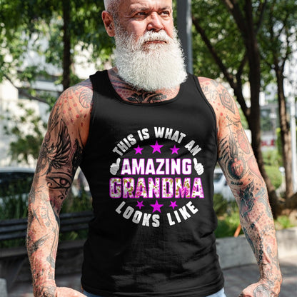 Best Grandma Shirt, Proud Grandma Unisex T-Shirt/Hoodie/Sweatshirt HLT00 - This Is What An Amazing Grandma Looks Like Shirt Mothers Day T-Shirt