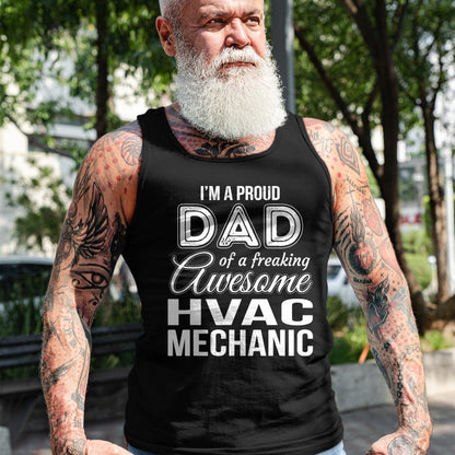 Gift for Dad Shirt, Funny Dad Unisex T-Shirt/Hoodie/Sweatshirt HLT00 – Mens Proud Dad of HVAC Mechanic Father_s Day Gift T-Shirt