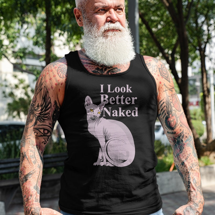 Cat Love Shirt, Funny Cat Lover Gift UnisexT-Shirt/Hoodie/Sweatshirt HLT00 - Sphynx Naked Funny Cat T-Shirt Kitten Gift T-Shirt