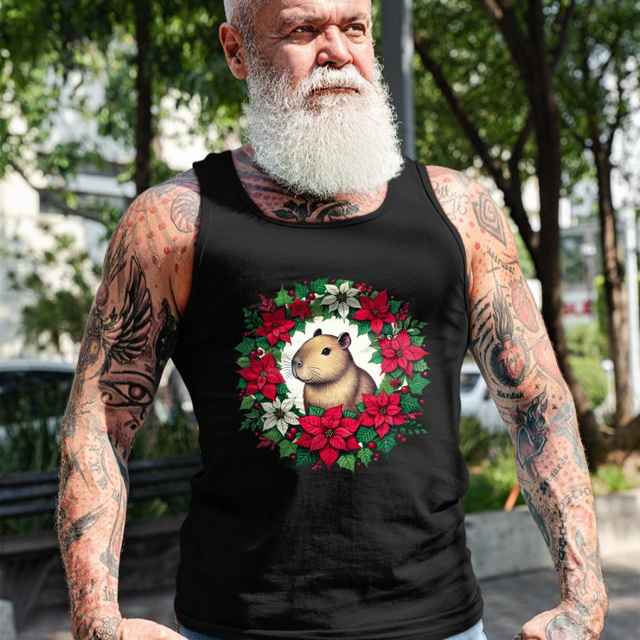Cute Capybara Shirt, Funny Capybara UnisexT-Shirt/Hoodie/Sweatshirt HLT00 - Capybara Christmas illustration Long Sleeve T-Shirt