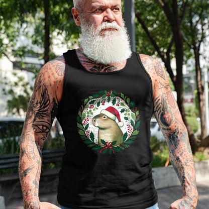Cute Capybara Shirt, Funny Capybara Unisex T-Shirt/Hoodie/Sweatshirt HLT00 - Capybara Christmas illustration Long Sleeve T-Shirt (1)