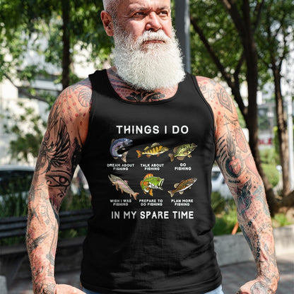 Funny Fishing Shirt, Gift For Fishing Lover Unisex T-Shirt/Hoodie/Sweatshirt HLT00 - Things I Do in My Spare Time Fishing Boys Men Bass Fishing T-Shirt