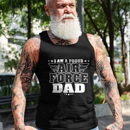 Gift for Dad Shirt, Funny Dad Unisex T-Shirt/Hoodie/Sweatshirt HLT00 – I Am A Proud Air Force Dad Patriotic Pride Military Father T-Shirt