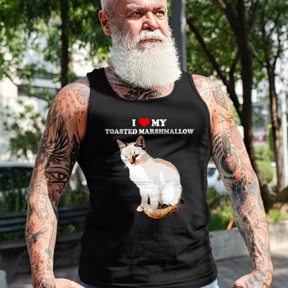 Cat Love Shirt, Funny Cat Lover Gift UnisexT-Shirt/Hoodie/Sweatshirt HLT00 - I Love My Toasted Marshmallow Flame Point Siamese Cat Kitten T-Shirt (1)