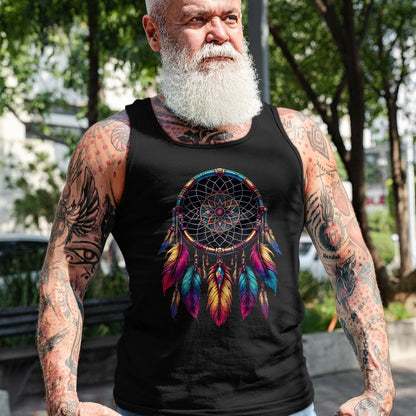 Native American T-Shirts, Vintage Native American Unisex T-Shirt/Hoodie/Sweatshirt HLT00 - Colorful Dreamcatcher Feather Native American Indian Art