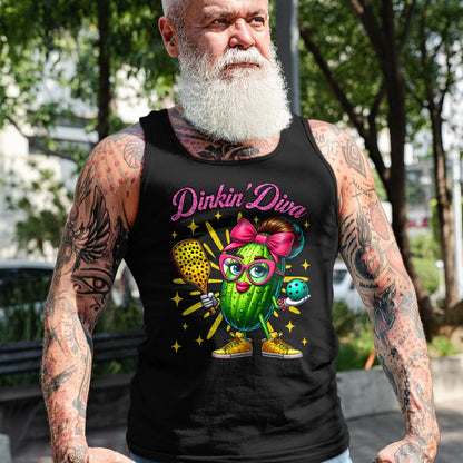 Funny Pickleball Shirt, Pickleball Lover Unisex T-Shirt/Hoodie/Sweatshirt HLT00 - Dinkin’ Diva Funny Pickleball Player Cute Pickle Lovers T-Shirt