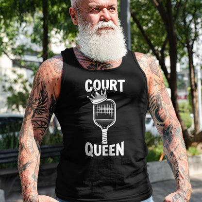 Funny Pickleball Shirt, Pickleball Lover Unisex T-Shirt/Hoodie/Sweatshirt HLT00 - Pickleball Court Queen T-Shirt