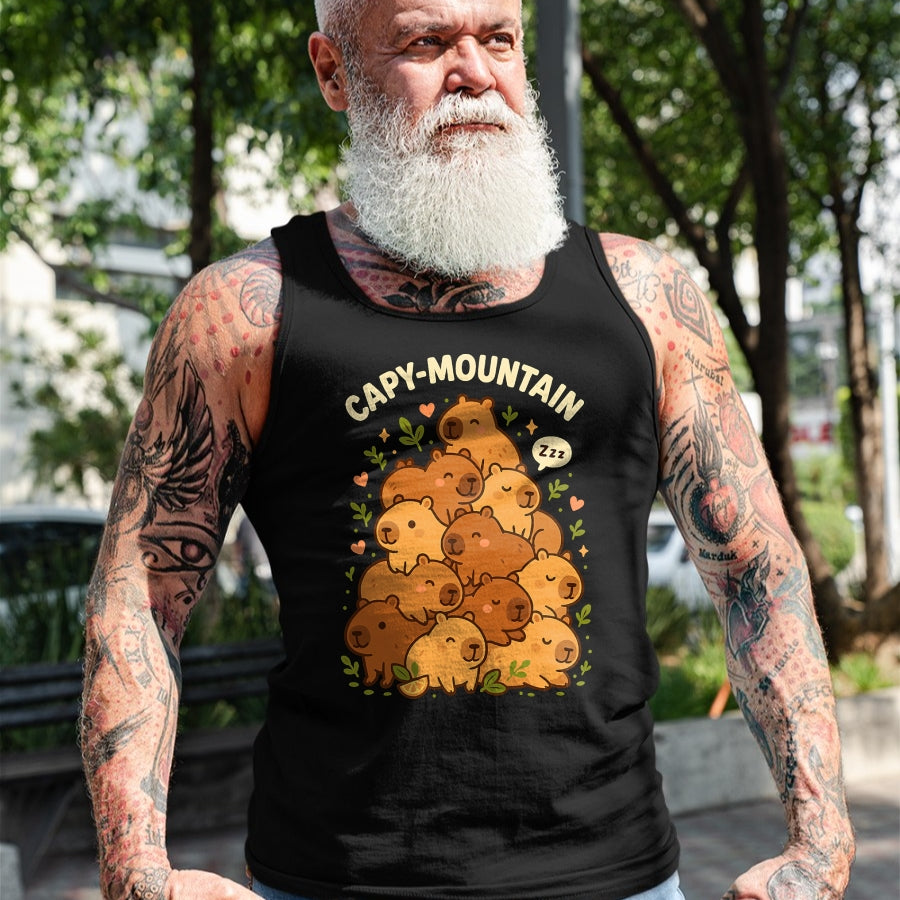 Cute Capybara Shirt, Funny Capybara Unisex T-Shirt/Hoodie/Sweatshirt HLT00 - Capybara T-Shirt Capy-Mountain Cute Design Capybara Shirt T-Shirt
