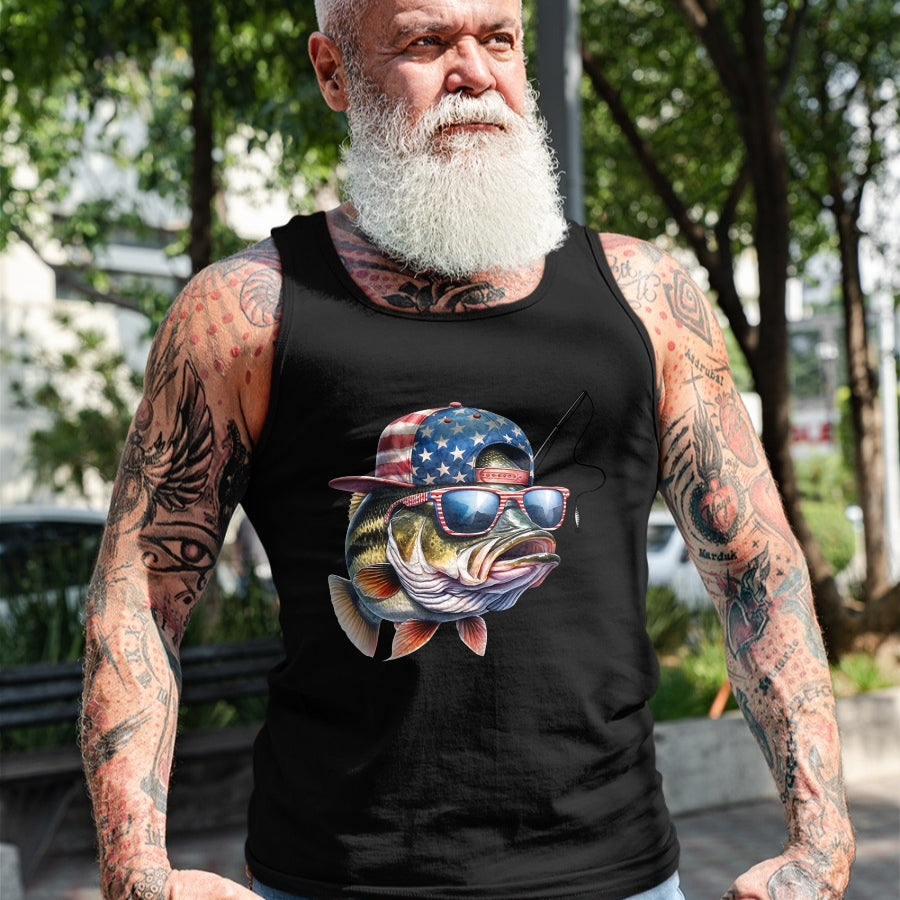Funny Fishing Shirt, Gift For Fishing Lover Unisex T-Shirt/Hoodie/Sweatshirt HLT00 - American Flag Fishing T-Shirt- Funny Fisherman Gift T-Shirt