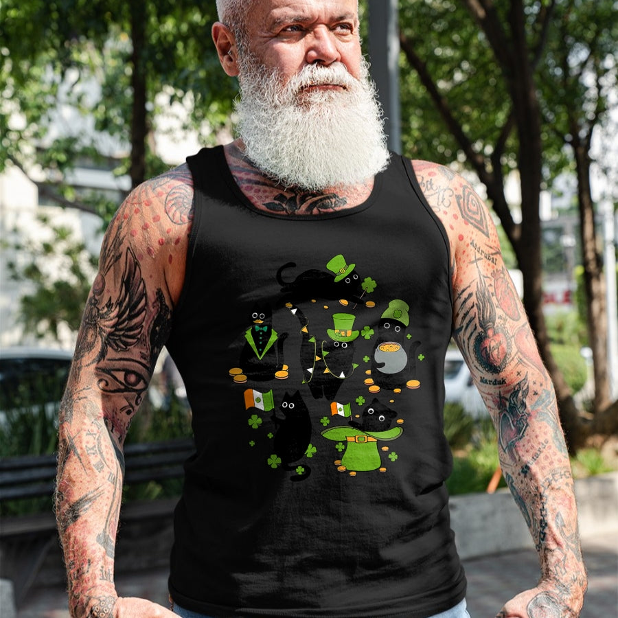 Patrick Day Shirts for Family, Funny Patrick Day shirts, st patrick's day Unisex T-Shirt/Hoodie/Sweatshirt HLT00 - Shamrock Irish Black Cat Saint Patrick Day T-Shirt