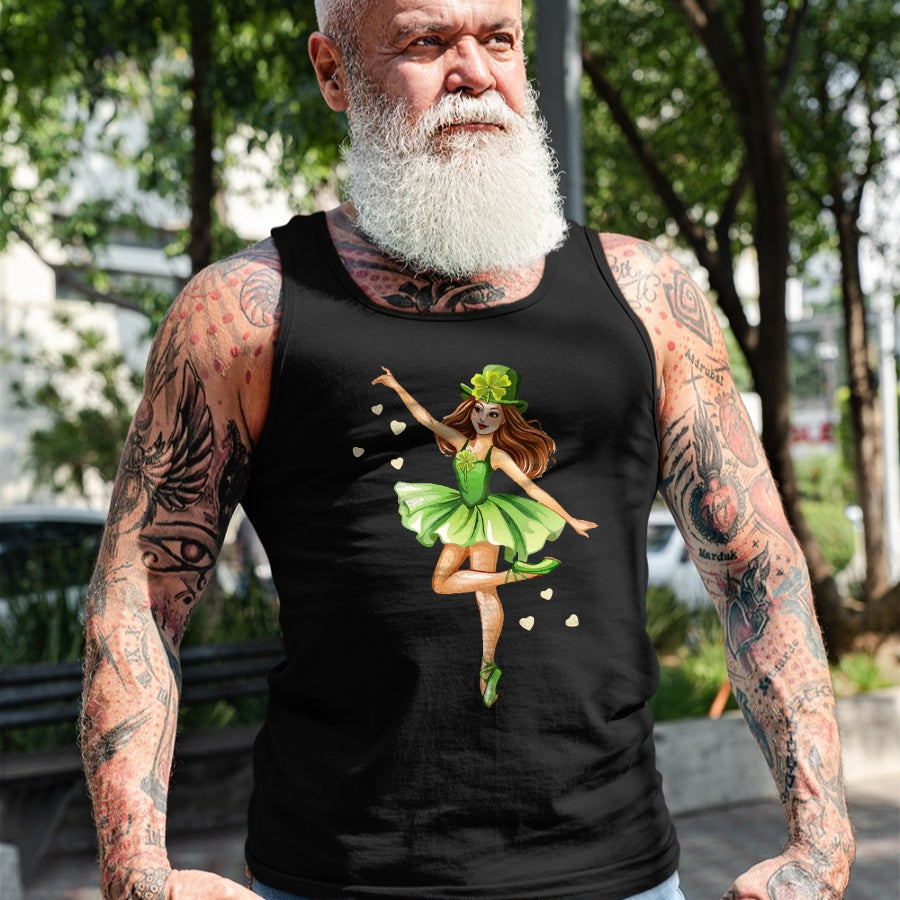 Patrick Day Shirts for Family, Funny Patrick Day shirts, st patrick's day Unisex T-Shirt/Hoodie/Sweatshirt HLT00 - Ballerina St. Patrick Day Lucky Irish Ballet Dancing Dancer T-Shirt