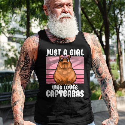 Cute Capybara Shirt, Funny Capybara Unisex T-Shirt/Hoodie/Sweatshirt HLT00 - Just A Girl Who Loves Capybaras Cute Girls Kids T-Shirt