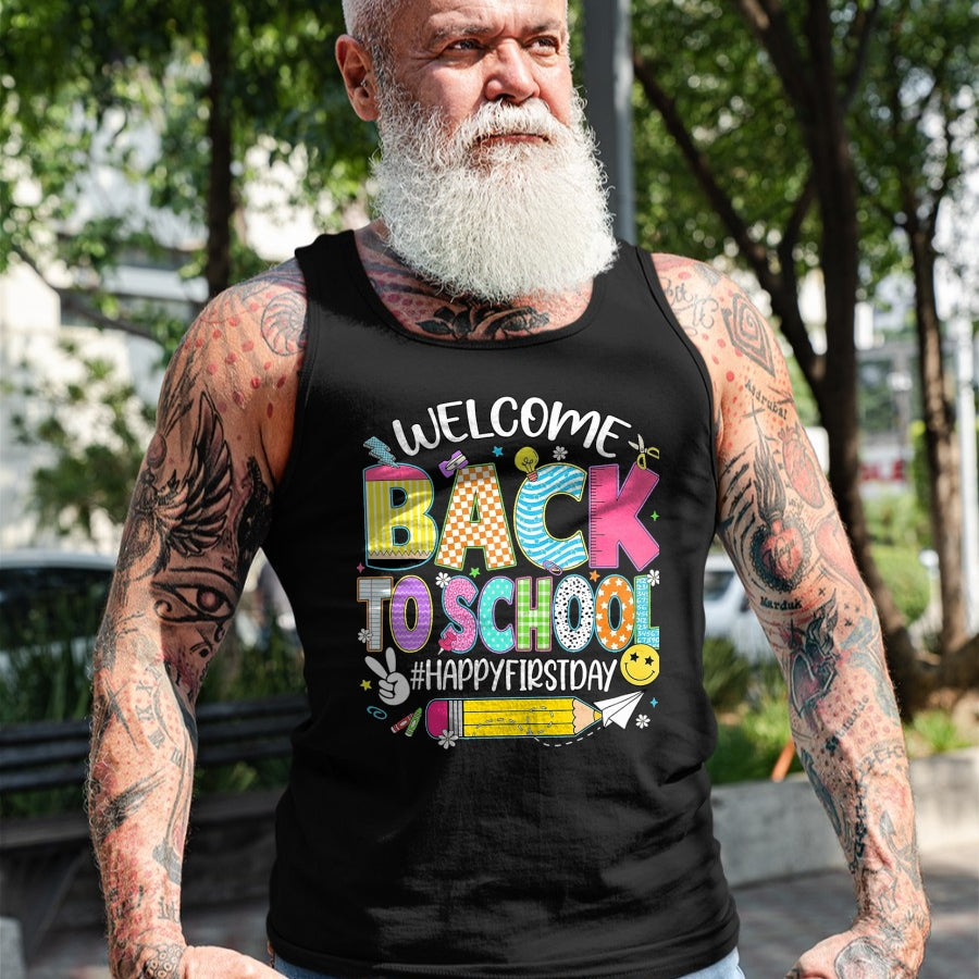 Best Student Shirt, Funny Back To School UnisexT-Shirt/Hoodie/Sweatshirt HLT00 - Welcome Back to School Happy First Day of School Teacher Kid T-Shirt, Men, Black, 3X-Large