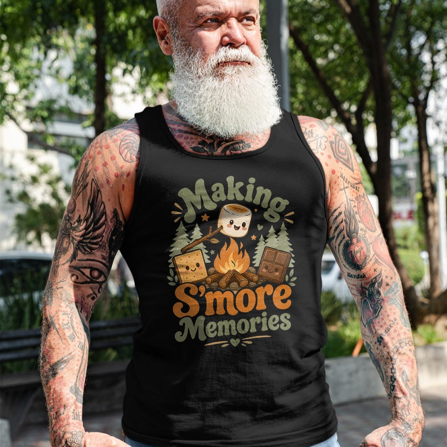 Funny Camping Shirt, Gift For Camping Lover Unisex T-Shirt/Hoodie/Sweatshirt HLT00 - Making Smores Campfire Cute Camping Family Adventure T-Shirt