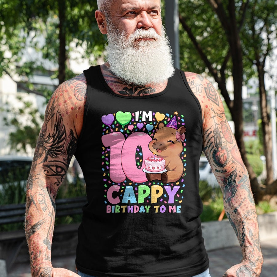 Cute Capybara Shirt, Funny Capybara UnisexT-Shirt/Hoodie/Sweatshirt HLT00 - Capybara Birthday Shirt Kawaii Girl Capybara 10th Birthday T-Shirt
