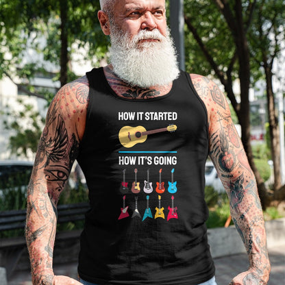 Guitar Lover Shirt, Funny Guitar UnisexT-Shirt/Hoodie/Sweatshirt HLT00 - How It Started Guitar Collection Musician Humor T-Shirt