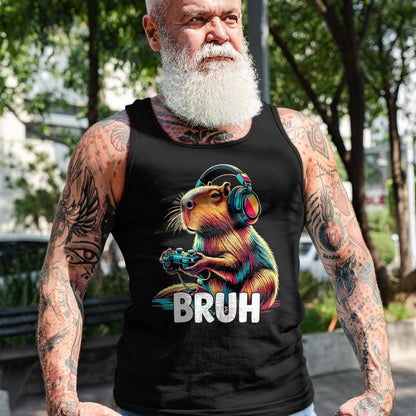 Cute Capybara Shirt, Funny Capybara UnisexT-Shirt/Hoodie/Sweatshirt HLT00 - Bruh Capybaras Funny Video Games Capybara T-Shirt, Men, Black, 3X-Large