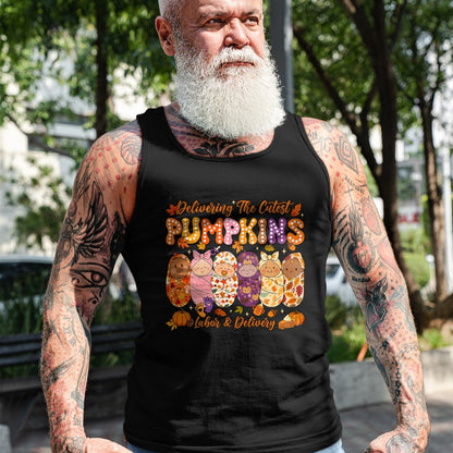 Best Thanksgiving Family Shirt , Funny Thanksgiving UnisexT-Shirt/Hoodie/Sweatshirt HLT00 - Delivering The Cutest Pumpkins Labor and Delivery Nurse Fall T-Shirt