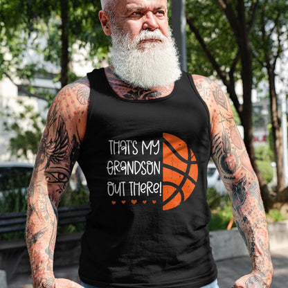 Best Grandma Shirt, Proud Grandma Unisex T-Shirt/Hoodie/Sweatshirt HLT00 - Womens Basketball Grandma Gift That's My Grandson Out There Nana T-Shirt
